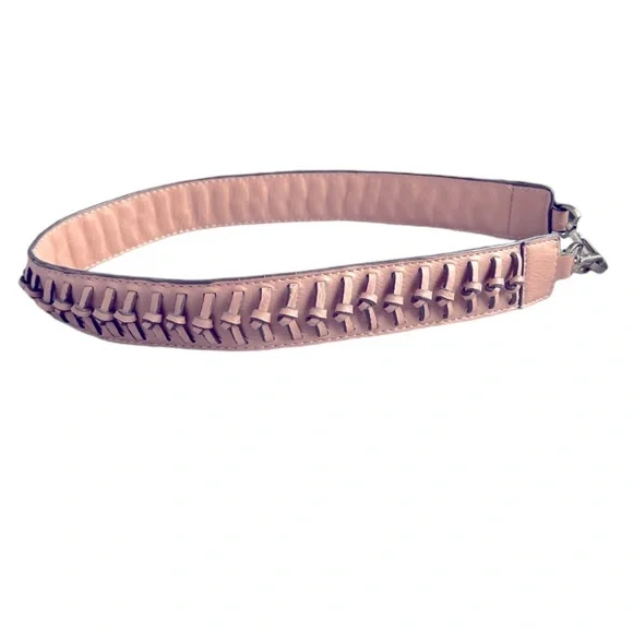 ENZO ANGIOLINI BELT Blush Pink Braided Clip Size Small / Medium FAST SHIP 440-24 - Picture 8 of 11